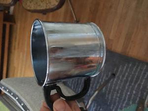Small stainless steel flour sifter
