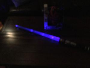 Star Wars actual size light sabre, smaller light sabre and