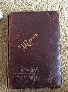 Thomas Moore poetical works leather bound early s