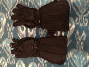 Two pairs leather motorcycle gloves