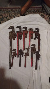 Wrenches Made by Ridgid plumbing and pipefitting reduced to