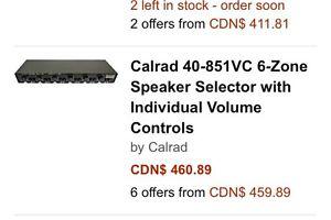 calrad 6 zone speakers selector