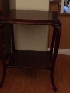 small cherry wood side table