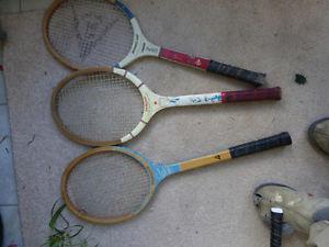 3 tennis racquets