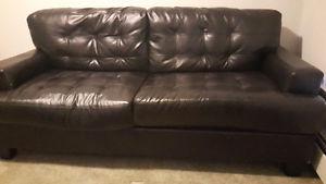 Black Leather Sofa *Excellent condition*