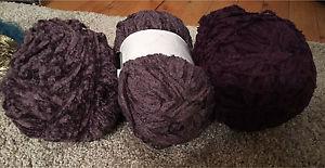 Chenille wool lot of 3