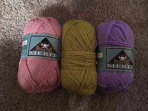 Knitting wool lot of 3 phentex