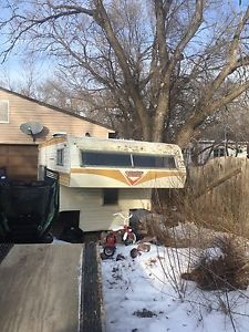 Old camper good for ice shack or restoration