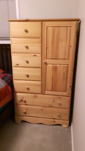 Pine dresser with shelves and drawers