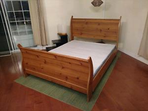 Queen Sleigh Bed - Canadian manufactured