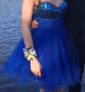 Royal Blue Mid-Length Prom Dress/ Grad Dress