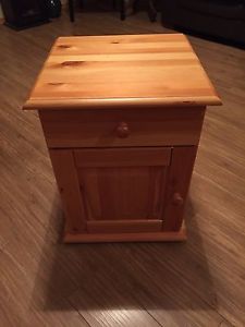 Solid pine bedside table