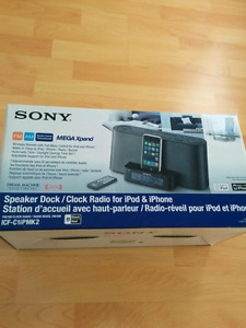 Sony speaker dock clock radio for iPod and iPhone