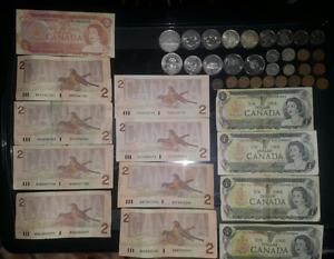 Various collectable Canadian currency