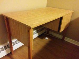 Wooden desk with two drawers