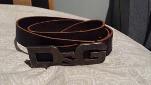 Authentic D&G "Antique logo" Buckle and Brown Belt