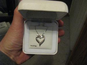 Brand New Diamond Hearts Necklace
