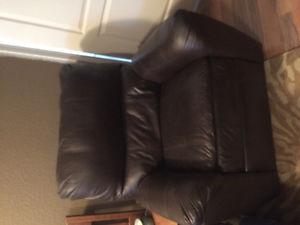 Brown leather recliner-Excellent condition