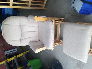 Maple Rocking Chair with Matching Footstool