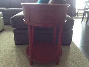 Red Accent Table