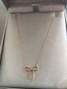 10k Rose Gold Necklace Diamond Accent NEW PRICE !!!!!!