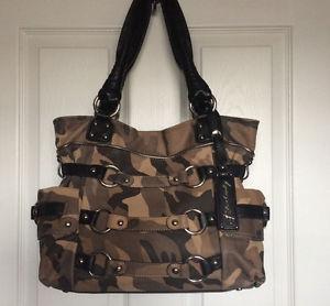 Authentic B. Makowsky Camouflage Leather Shoulder Bag