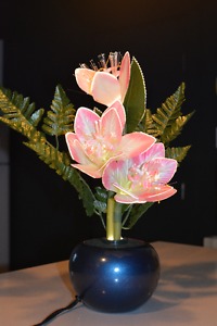 Fiber optic flower night lamp
