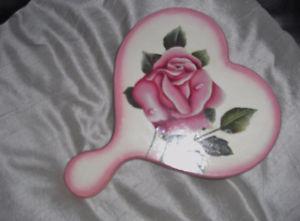 Hand Painted Heart Shaped Mirror