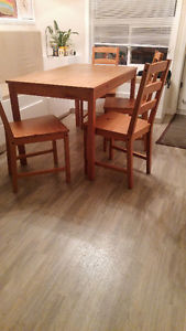 Ikea oak table & 4 chairs!!!