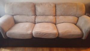 Micro suede/Leather couch & Love seat