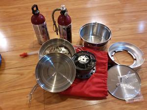 Nested Camping Stove, pots & pans