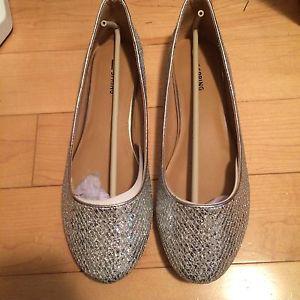 Never Worn Flat Silver shoes