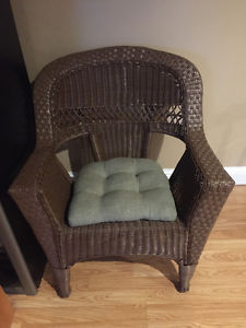 Resin Wicker Chair with Cushion