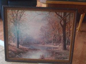 Robert Wood Print With Antique Frame