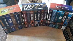 THE JAMES BOND COLLECTION 19 VHS MOVIES IN VERY GOOD