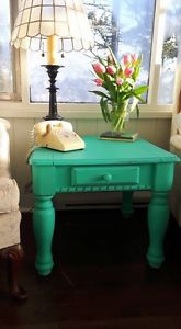 Teal Side Table
