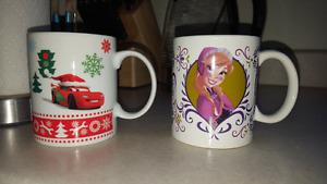 2 Disney Mugs: Cars & Frozen