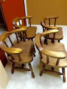 4 oak chairs