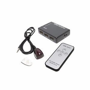 5 PORT HDMI Switch Switcher Selector Hub + Remote p