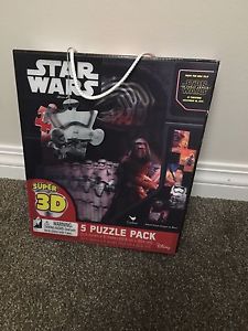 BRAND NEW Star Wars 3D - 5 Puzzle Pack