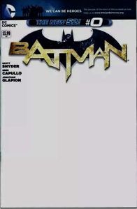 Batman 0 Near Mint Blank Sketch Cover!
