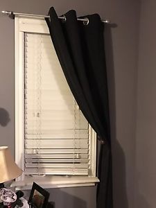 Black curtains