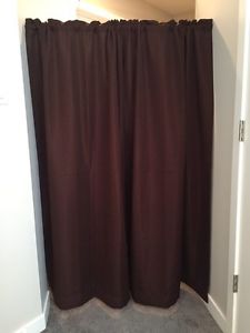 Brown Mainstays Curtains/Window Panels & Adjustable Curtain
