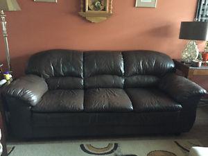 Broyhill Leather Couch and matching Loveseat.