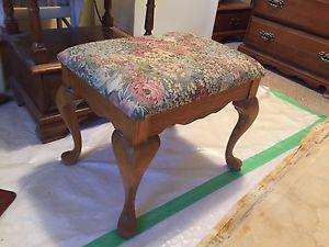 ESTATE SALE: Embroidered Foot Stool