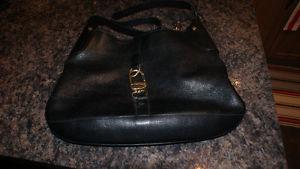 Genuine DELVAUX Black Leather Handbag