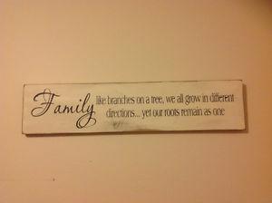 Handmade & Hand Painted "Family" Wooden Signs
