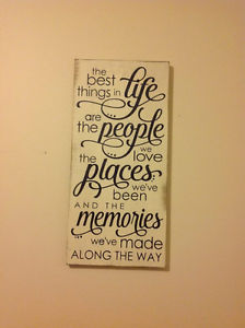 Handmade & Hand Painted "The Best Things In Life" Wooden