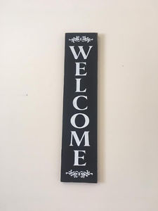 Handmade & Hand Painted "Welcome" Wooden Sign