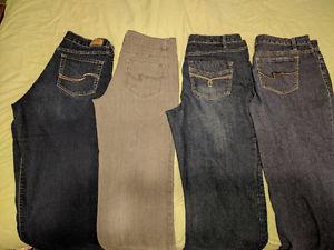 Ladies Bootcut Jeans Size 12X32 (4 Pairs)